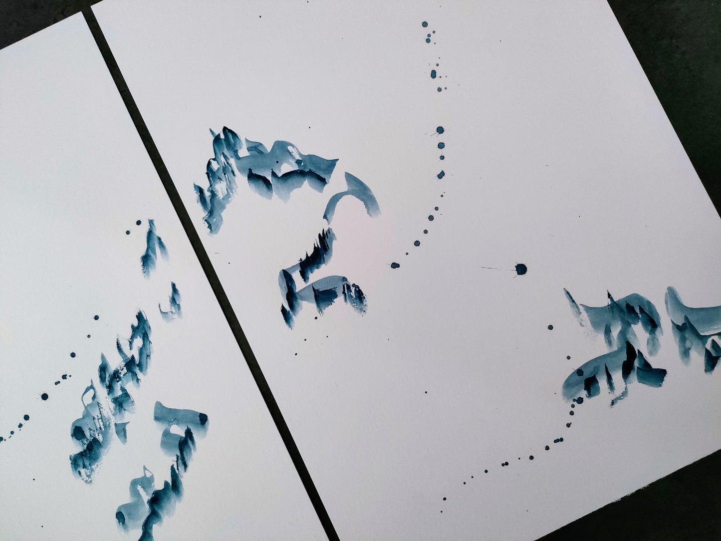 Iya Gallery diptych original watercolour