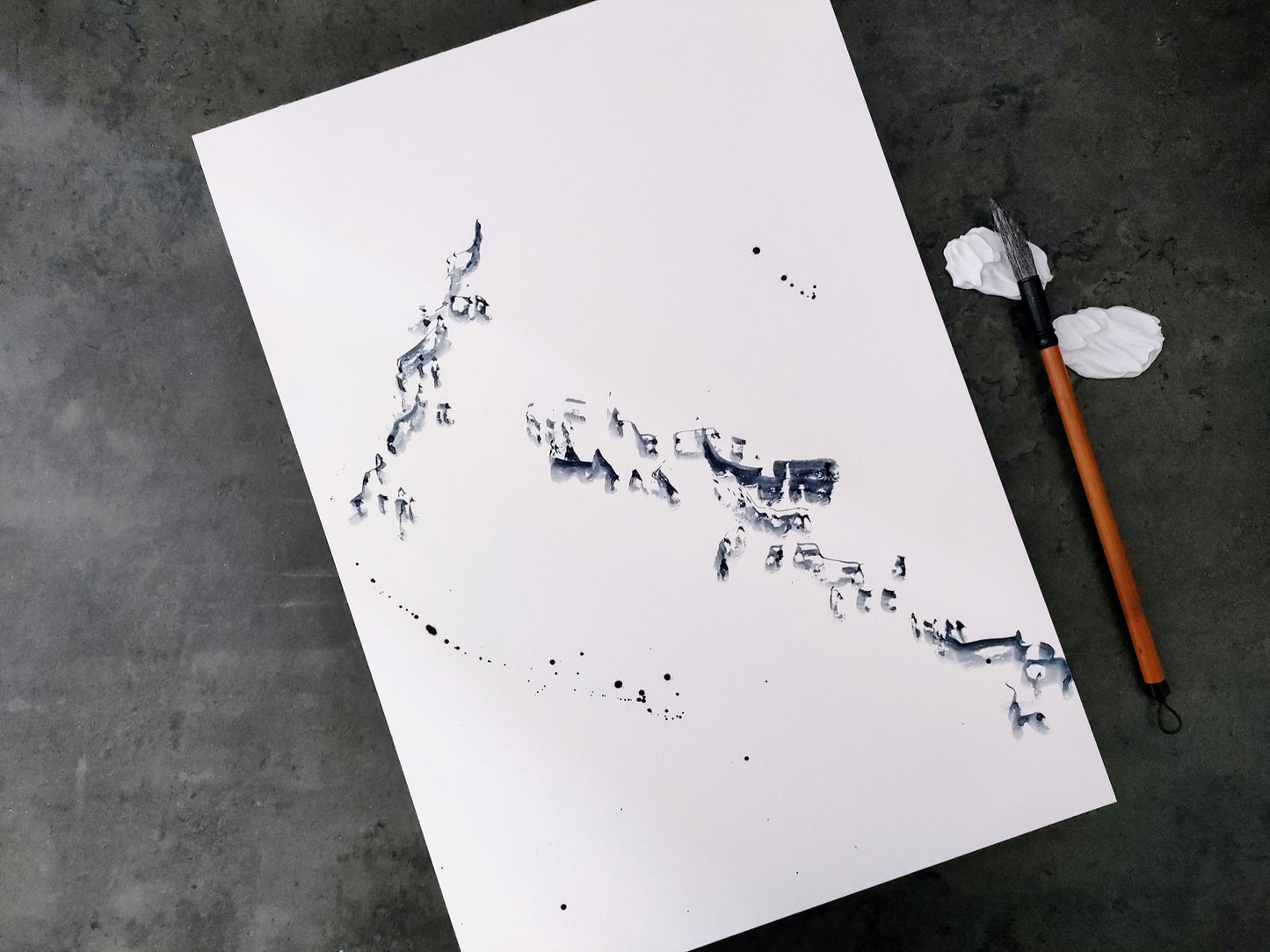 Iya Gallery A3 original watercolour painting