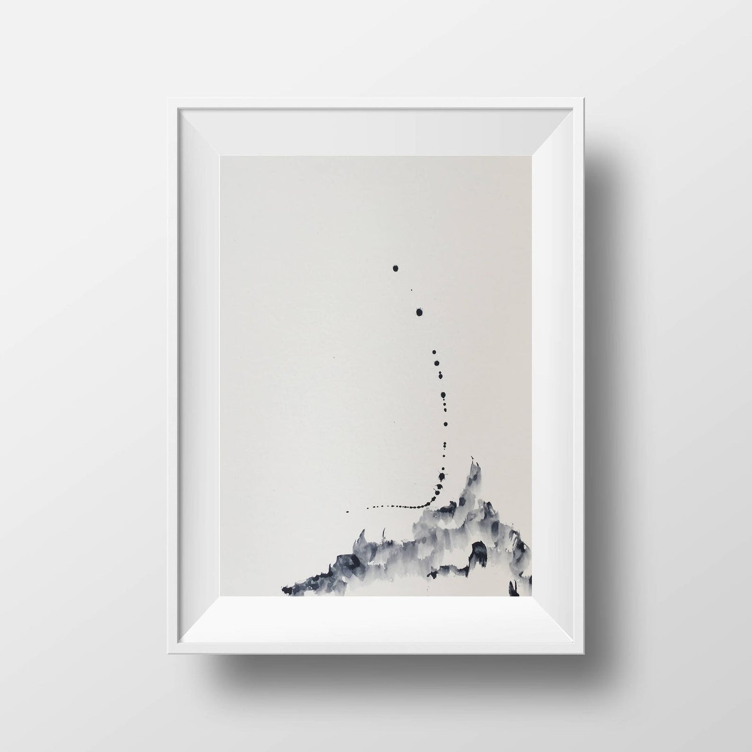 Iya Gallery best selling watercolour print inspired by characteristics of the wabi-sabi aesthetic: simplicity & tranquility hoping to bring serenity & calmness into people's lives & homes