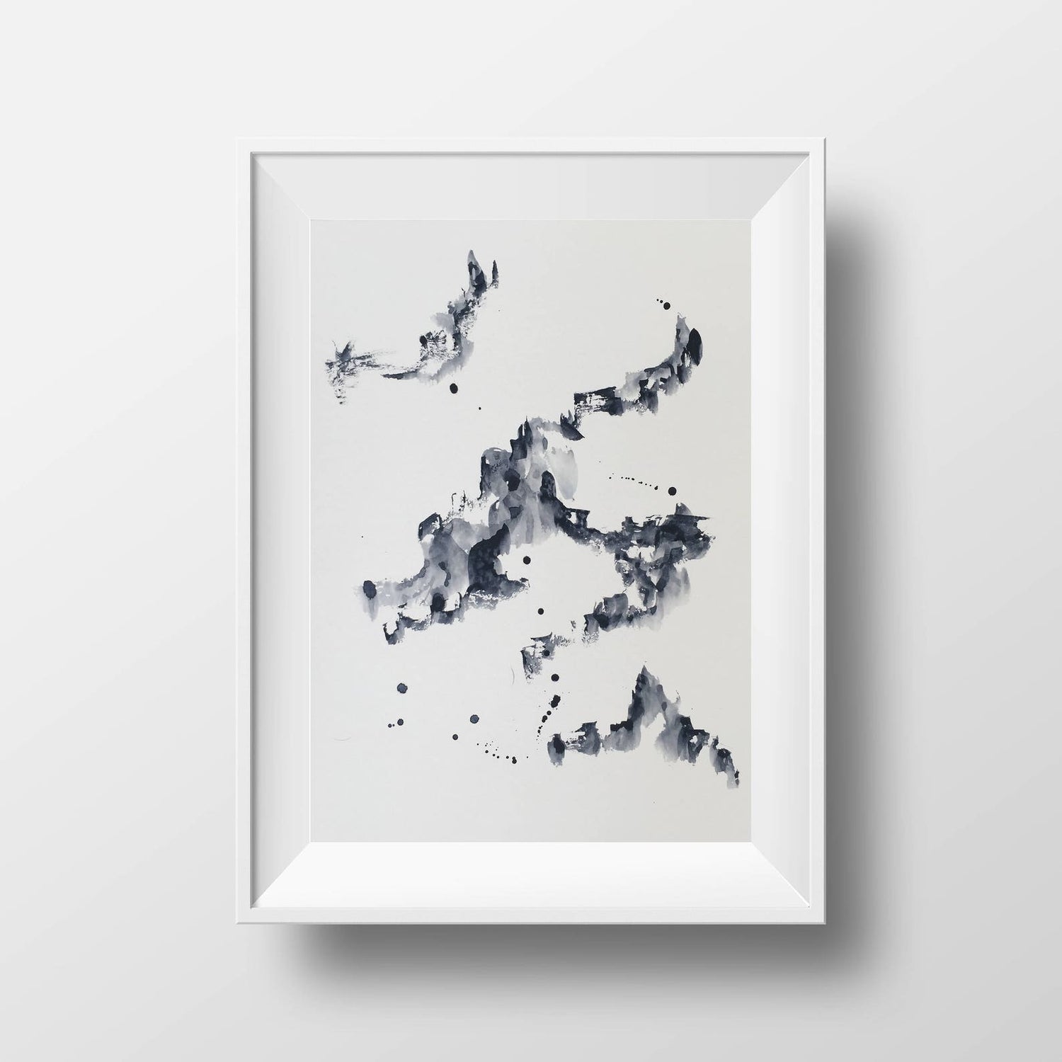 Iya Gallery watercolour print inspired by characteristics of the wabi-sabi aesthetic: simplicity & tranquility hoping to bring serenity & calmness into people's lives & homes
