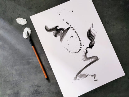 Iya Gallery A3 original ink painting